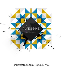 Geometric background Template for covers, flyers, banners, posters and placards, may be used for presentations and books, EPS10 vector illustration