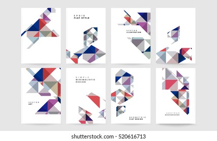 Geometric background Template for covers, flyers, banners, posters and placards, may be used for presentations and books, EPS10 vector illustration