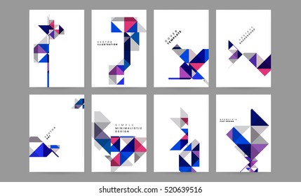Plantilla de fondo geométrico para cubiertas, volantes, pancartas, carteles y carteles, puede utilizarse para presentaciones y libros, ilustración vectorial EPS10