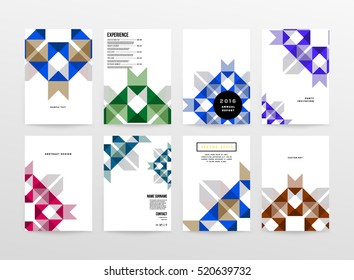 Plantilla de fondo geométrico para cubiertas, volantes, pancartas, carteles y carteles, puede utilizarse para presentaciones y libros, ilustración vectorial EPS10