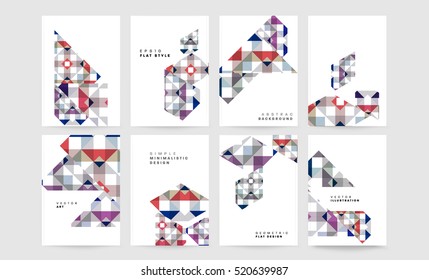 Plantilla de fondo geométrico para cubiertas, volantes, pancartas, carteles y carteles, puede utilizarse para presentaciones y libros, ilustración vectorial EPS10