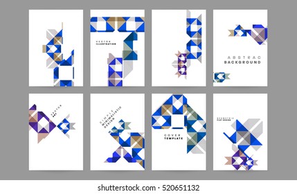 Geometric background Template for covers, flyers, banners, posters and placards, may be used for presentations and books, EPS10 vector illustration