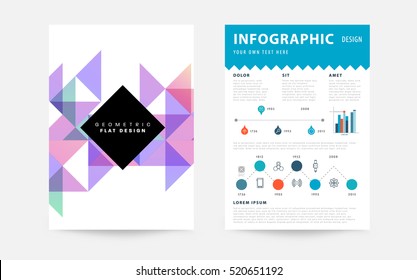 Geometric background Template for covers, flyers, banners, posters and placards, may be used for presentations and books, EPS10 vector illustration