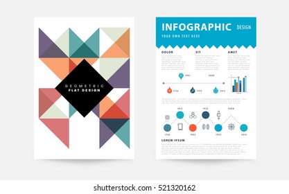 Plantilla de fondo geométrico para cubiertas, volantes, pancartas, carteles y carteles, puede utilizarse para presentaciones y libros, ilustración vectorial EPS10