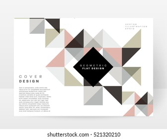 Geometric background Template for covers, flyers, banners, posters and placards, may be used for presentations and books, EPS10 vector illustration