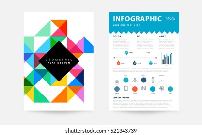 Modelo de fundo geométrico para capas, folhetos, banners, cartazes e cartazes, pode ser usado para apresentações e livros, ilustração vetorial EPS10