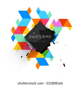 Geometric background Template for covers, flyers, banners, posters and placards, may be used for presentations and books, EPS10 vector illustration