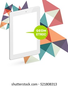 Geometric background Template for covers, flyers, banners, posters and placards, may be used for presentations and books, EPS10 vector illustration