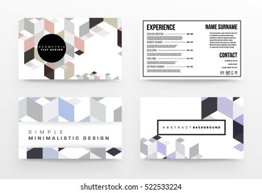 Geometric background Template for covers, flyers, banners, posters and placards, may be used for presentations and books, EPS10 vector illustration