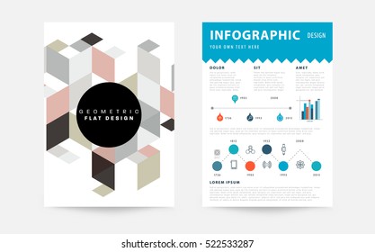 Plantilla de fondo geométrico para cubiertas, volantes, pancartas, carteles y carteles, puede utilizarse para presentaciones y libros, ilustración vectorial EPS10