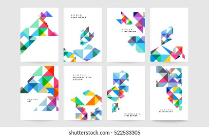 Geometric background Template for covers, flyers, banners, posters and placards, may be used for presentations and books, EPS10 vector illustration