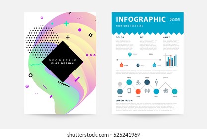 Geometric background Template for covers, flyers, banners, posters and placards, may be used for presentations and books, EPS10 vector illustration