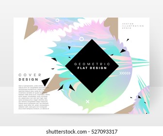 Plantilla de fondo geométrico para cubiertas, volantes, pancartas, carteles y carteles, puede utilizarse para presentaciones y libros, ilustración vectorial EPS10