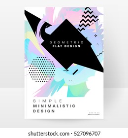 Plantilla de fondo geométrico para cubiertas, volantes, pancartas, carteles y carteles, puede utilizarse para presentaciones y libros, ilustración vectorial EPS10