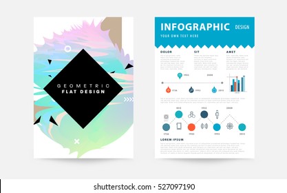 Plantilla de fondo geométrico para cubiertas, volantes, pancartas, carteles y carteles, puede utilizarse para presentaciones y libros, ilustración vectorial EPS10