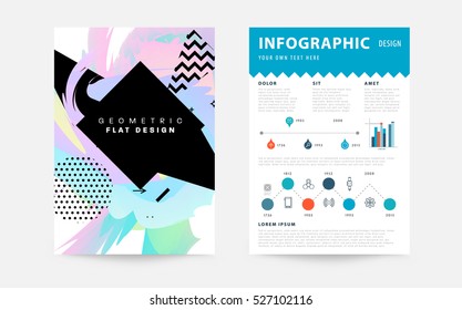 Plantilla de fondo geométrico para cubiertas, volantes, pancartas, carteles y carteles, puede utilizarse para presentaciones y libros, ilustración vectorial EPS10