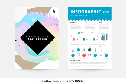 Geometric background Template for covers, flyers, banners, posters and placards, may be used for presentations and books, EPS10 vector illustration