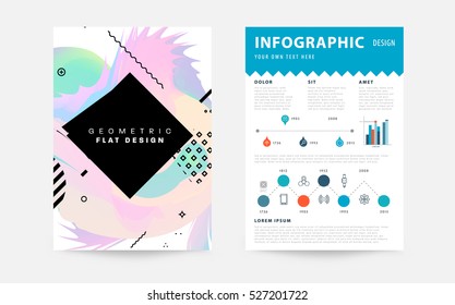 Geometric background Template for covers, flyers, banners, posters and placards, may be used for presentations and books, EPS10 vector illustration