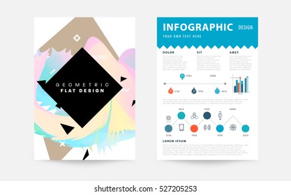 Geometric background Template for covers, flyers, banners, posters and placards, may be used for presentations and books, EPS10 vector illustration