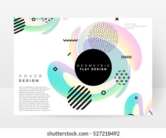 Plantilla de fondo geométrico para cubiertas, volantes, pancartas, carteles y carteles, puede utilizarse para presentaciones y libros, ilustración vectorial EPS10