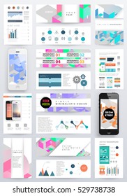 Geometric background Template for covers, flyers, banners, posters and placards, may be used for presentations and books, EPS10 vector illustration