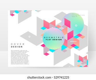 Modelo de fundo geométrico para capas, folhetos, banners, cartazes e cartazes, pode ser usado para apresentações e livros, ilustração vetorial EPS10