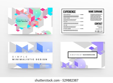 Geometric background Template for covers, flyers, banners, posters and placards, may be used for presentations and books, EPS10 vector illustration