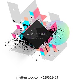 Plantilla de fondo geométrico para cubiertas, volantes, pancartas, carteles y carteles, puede utilizarse para presentaciones y libros, ilustración vectorial EPS10