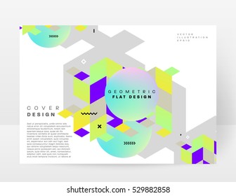 Plantilla de fondo geométrico para cubiertas, volantes, pancartas, carteles y carteles, puede utilizarse para presentaciones y libros, ilustración vectorial EPS10
