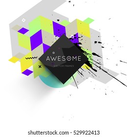 Plantilla de fondo geométrico para cubiertas, volantes, pancartas, carteles y carteles, puede utilizarse para presentaciones y libros, ilustración vectorial EPS10