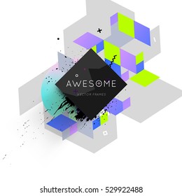 Geometrische Hintergrundvorlage für Cover, Flyer, Banner, Poster und Plakate, kann für Präsentationen und Bücher verwendet werden, EPS10 Vektorgrafik