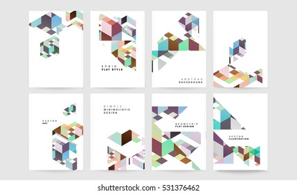 Plantilla de fondo geométrico para cubiertas, volantes, pancartas, carteles y carteles, puede utilizarse para presentaciones y libros, ilustración vectorial EPS10