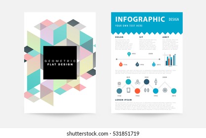 Geometrische Hintergrundvorlage für Cover, Flyer, Banner, Poster und Plakate, kann für Präsentationen und Bücher verwendet werden, EPS10 Vektorgrafik
