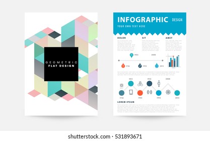Geometric background Template for covers, flyers, banners, posters and placards, may be used for presentations and books, EPS10 vector illustration