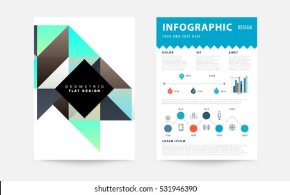 Plantilla de fondo geométrico para cubiertas, volantes, pancartas, carteles y carteles, puede utilizarse para presentaciones y libros, ilustración vectorial EPS10