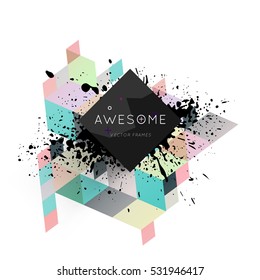 Geometric background Template for covers, flyers, banners, posters and placards, may be used for presentations and books, EPS10 vector illustration