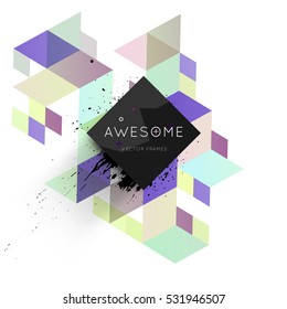 Geometrische Hintergrundvorlage für Cover, Flyer, Banner, Poster und Plakate, kann für Präsentationen und Bücher verwendet werden, EPS10 Vektorgrafik