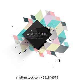 Geometric background Template for covers, flyers, banners, posters and placards, may be used for presentations and books, EPS10 vector illustration