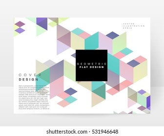 Geometric background Template for covers, flyers, banners, posters and placards, may be used for presentations and books, EPS10 vector illustration