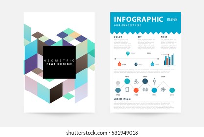 Plantilla de fondo geométrico para cubiertas, volantes, pancartas, carteles y carteles, puede utilizarse para presentaciones y libros, ilustración vectorial EPS10