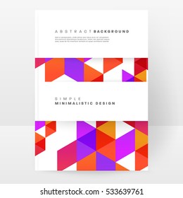 Geometrische Hintergrundvorlage für Cover, Flyer, Banner, Poster und Plakate, kann für Präsentationen und Bücher verwendet werden, EPS10 Vektorgrafik