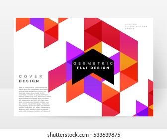Geometrische Hintergrundvorlage für Cover, Flyer, Banner, Poster und Plakate, kann für Präsentationen und Bücher verwendet werden, EPS10 Vektorgrafik