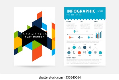 Geometric background Template for covers, flyers, banners, posters and placards, may be used for presentations and books, EPS10 vector illustration