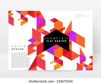 Modelo de fundo geométrico para capas, folhetos, banners, cartazes e cartazes, pode ser usado para apresentações e livros, ilustração vetorial EPS10
