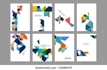 Plantilla de fondo geométrico para cubiertas, volantes, pancartas, carteles y carteles, puede utilizarse para presentaciones y libros, ilustración vectorial EPS10