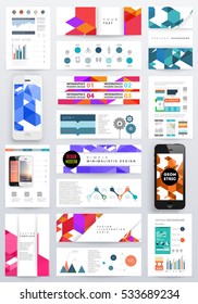 Geometric background Template for covers, flyers, banners, posters and placards, may be used for presentations and books, EPS10 vector illustration