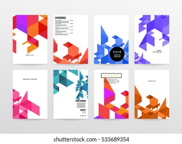 Plantilla de fondo geométrico para cubiertas, volantes, pancartas, carteles y carteles, puede utilizarse para presentaciones y libros, ilustración vectorial EPS10