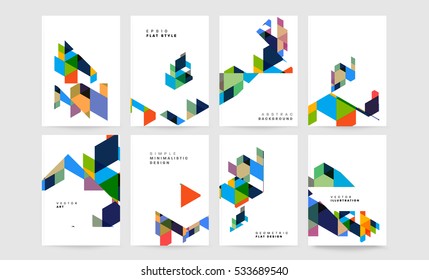 Geometric background Template for covers, flyers, banners, posters and placards, may be used for presentations and books, EPS10 vector illustration