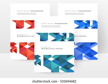 Plantilla de fondo geométrico para cubiertas, volantes, pancartas, carteles y carteles, puede utilizarse para presentaciones y libros, ilustración vectorial EPS10