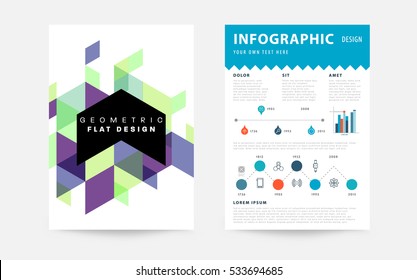 Geometrische Hintergrundvorlage für Cover, Flyer, Banner, Poster und Plakate, kann für Präsentationen und Bücher verwendet werden, EPS10 Vektorgrafik